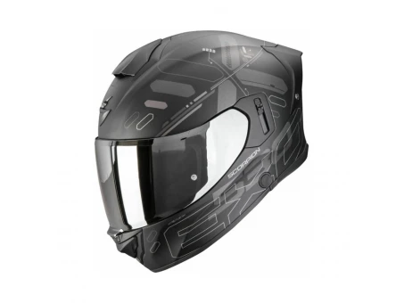 Cască moto integrală SCORPION EXO-530 Air Fond - Negru mat/Argintiu | 173-532-159