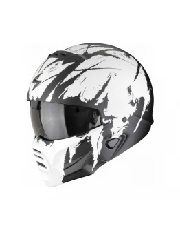 Cască moto SCORPION EXO-Combat II MARAUDER - Negru mat/Alb