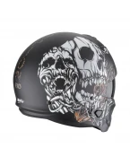 Cască moto SCORPION EXO-Combat II GENESIS - Negru mat/Alb/Auriu | 182-485-353