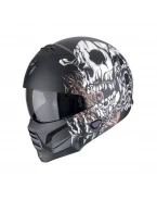 Cască moto SCORPION EXO-Combat II GENESIS - Negru mat/Alb/Auriu | 182-485-353