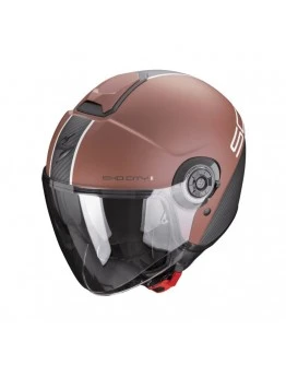 Casca open face/jet SCORPION EXO CITY II CARBO - Maro,Negru
