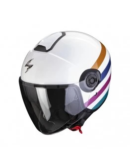 Casca open face/jet SCORPION EXO CITY II BEE - alb,Verde,Auriu