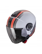 Casca open face/jet SCORPION EXO CITY II VEL - Gri mat/Rosu | 183-460-318