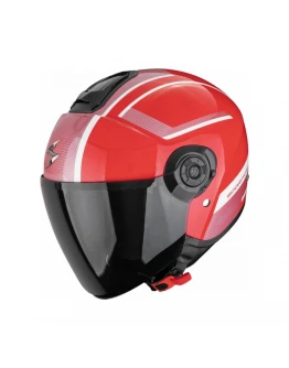 Cască open face / jet SCORPION EXO City II COSMOS - Rosu/Argintiu