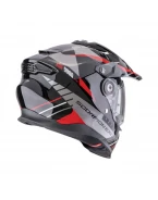 Cască enduro / adventure SCORPION ADF-9000 Air Feat - Negru/Argintiu/Rosu | 184-472-163