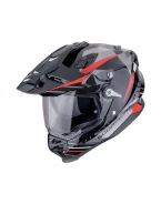 Cască enduro / adventure SCORPION ADF-9000 Air Feat - Negru/Argintiu/Rosu | 184-472-163