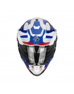 Cască adventure Scorpion EXO ADF-9000 Air - Alb/Albastru/Rosu | 184-514-236