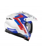 Cască adventure Scorpion EXO ADF-9000 Air - Alb/Albastru/Rosu | 184-514-236