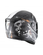 Cască integrală SCORPION COVERT FX SKULLZ - Negru mat/Gri/Auriu | 186-502-366