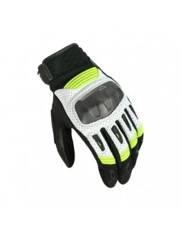 Manusi de piele vara MACNA RIME - Negru,alb,Galben Fluo