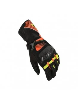 Manusi de piele vara MACNA AIRPACK - Negru,Rosu fluo