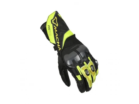 Manusi de piele sport MACNA PROTEGO - Negru/Galben fluorescent