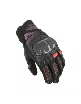 Mănuși moto de vară din piele MACNA RIME 2.0 - Negru/Rosu