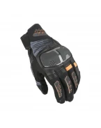 Mănuși moto de vară din piele MACNA RIME 2.0 - Negru/Portocaliu | 1906334133