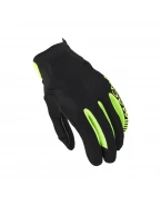 Manusi Moto din Piele MACNA OBTAIN LEATHER - Negru/Galben fluo | 1906364170