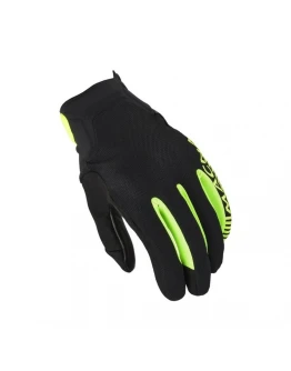 Manusi Moto din Piele MACNA OBTAIN LEATHER - Negru/Galben fluo
