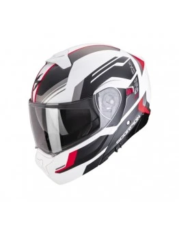 Casca moto flip-up SCORPION EXO 930 EVO SIKON - Alb mat,Negru,Rosu
