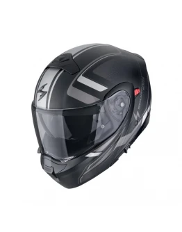 Cască flip-up Scorpion EXO-930 EVO - Negru mat/Argintiu