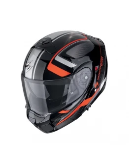 Cască flip-up Scorpion EXO-930 EVO - Negru metalizat/Ros