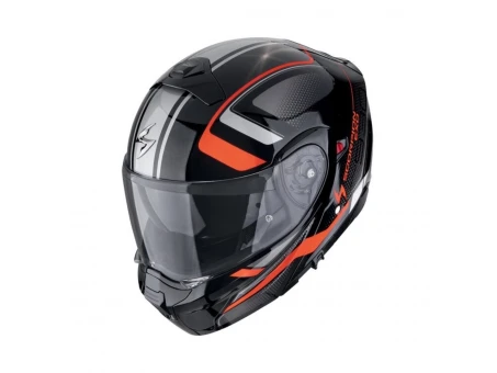 Cască flip-up Scorpion EXO-930 EVO - Negru metalizat/Ros | 194-501-244