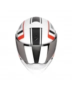 Cască flip-up Scorpion EXO-930 EVO - Alb mat/Negru/Rosu | 194-501-292