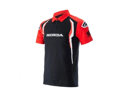 Tricou polo Alpinestars Honda - Negru/Alb/Rosu | 1H20-41220/3010