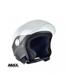 Casca open face (demi-jet) Max Helmets model DJ06 LS Vision (V2B) - Alb lucios (000) - 100% MADE IN ITALY