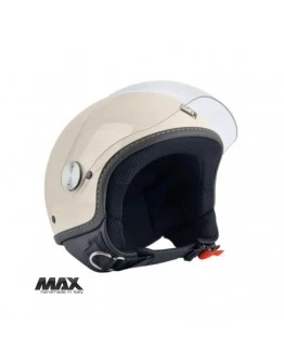 Casca open face (demi-jet) Max Helmets model DJ06 LS 7.9 (FLS) - Crem lucios (00X) - 100% MADE IN ITALY
