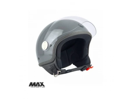 Casca open face (demi-jet) Max Helmets model DJ06 LS 7.9 (FLS) - Gri lucios (GFLN) – 100% MADE IN ITALY