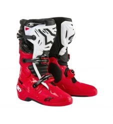 Cizme motocross-enduro Alpinestars Tech 10 Enduro - Rosu/Negru/Alb	