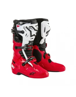 Cizme motocross-enduro Alpinestars Tech 10 Enduro - Rosu/Negru/Alb	