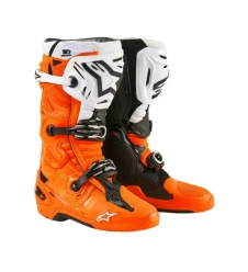 Cizme motocross-enduro Alpinestars Tech 10 Enduro - Portocaliu fluo/Negru/Alb