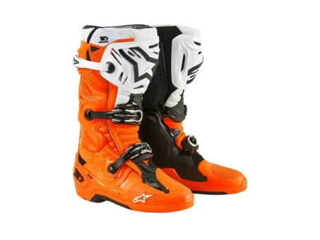 Cizme motocross-enduro Alpinestars Tech 10 Enduro - Portocaliu fluo/Negru/Alb | 2010025/4512