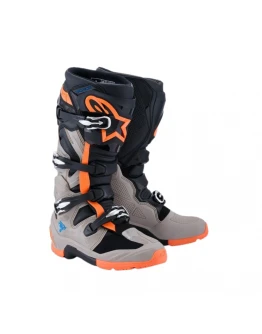 Cizme cross-enduro Alpinestars Tech 7 Enduro 2026 - Negru/Gri/Portocaliu fluo