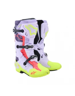 Cizme cross-enduro Alpinestars Tech 10 Supervented - Mov/Galben fluo/Roz
