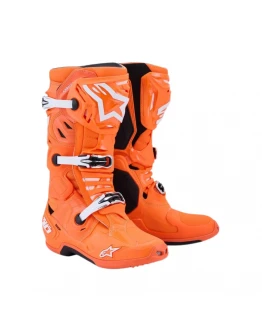 Cizme cross-enduro Alpinestars Tech 10 Supervented - Portocaliu fluo/Negru/Alb