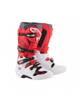 Cizme cross-enduro ALPINESTARS TECH 7 BOOT - alb,Rosu