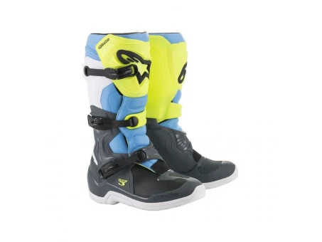 Cizme cross-enduro ALPINESTARS TECH 3 BOOT - Negru/Alb/Albastru/Galben