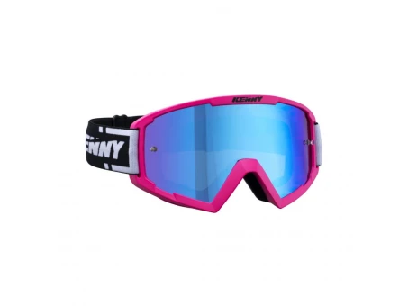 Ochelari off road KENNY RACING GOGGLES TRACK NEON PINK Blue Lens - Roz/Negru