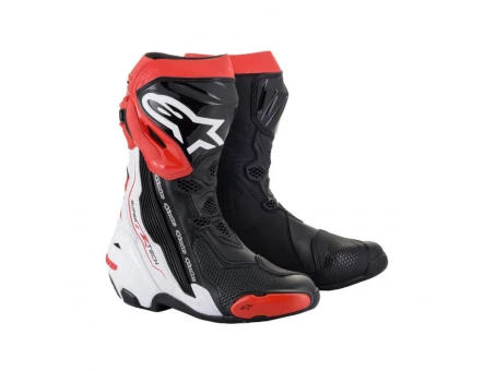 Cizme moto race Alpinestars Supertech R - Negru/Alb/Rosu