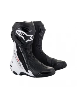 Cizme moto race Alpinestars Supertech R Vented - Negru,Alb