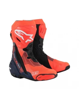 Cizme moto race ALPINESTARS SUPERTECH R VENTED MM93 REPLICA - Rosu fluo/Albastru/Negru