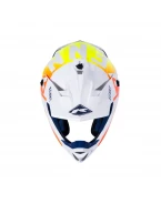 Casca cross-enduro KENNY RACING PERFORMANCE MIPS - Alb/Albastru/Portocaliu