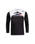 Tricou Kenny Racing Cross/Enduro Model Track Raw - Negru,Alb