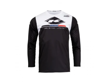 Tricou Kenny Racing Cross/Enduro Model Track Raw - Negru,Alb