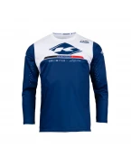 Tricou Kenny Racing Cross/Enduro Model Track Raw - Albastru,Alb
