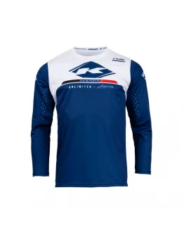 Tricou Kenny Racing Cross/Enduro Model Track Raw - Albastru,Alb