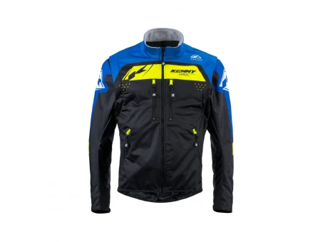 Geaca KENNY RACING Softshell - Negru/Albastru/Galben