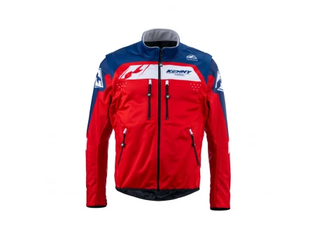 Geaca KENNY RACING Softshell - Rosu/Albastru/Alb