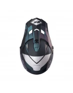 Casca cross-enduro KENNY RACING TRACK PRISM - Gri/Albastru/Visiniu